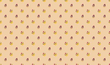 Farklı aksesuarlara sahip renkli arkaplan