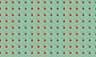 Farklı aksesuarlara sahip renkli arkaplan