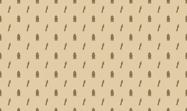 Farklı aksesuarlara sahip renkli arkaplan