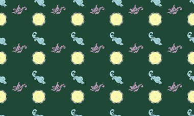 Farklı aksesuarlara sahip renkli arkaplan