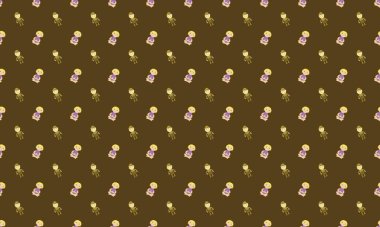 Farklı aksesuarlara sahip renkli arkaplan