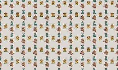 Farklı aksesuarlara sahip renkli arkaplan