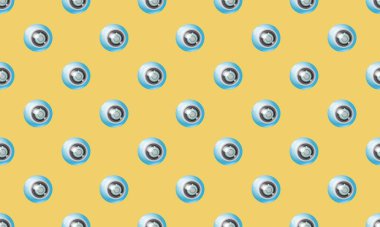 Farklı aksesuarlara sahip renkli arkaplan