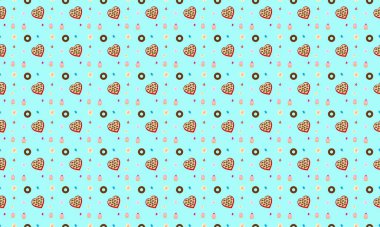 Farklı aksesuarlara sahip renkli arkaplan