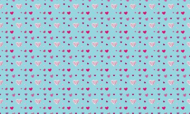 Farklı aksesuarlara sahip renkli arkaplan