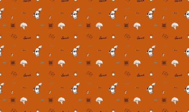 Farklı aksesuarlara sahip renkli arkaplan