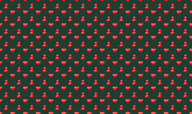 Farklı aksesuarlara sahip renkli arkaplan