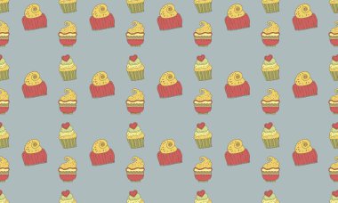 Farklı aksesuarlara sahip renkli arkaplan