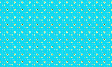 Farklı aksesuarlara sahip renkli arkaplan