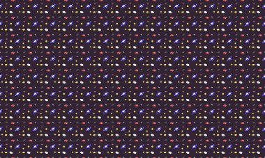 Farklı aksesuarlara sahip renkli arkaplan