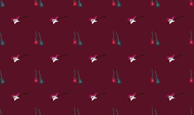 Farklı aksesuarlara sahip renkli arkaplan