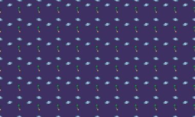 Farklı aksesuarlara sahip renkli arkaplan