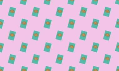 Farklı aksesuarlara sahip renkli arkaplan