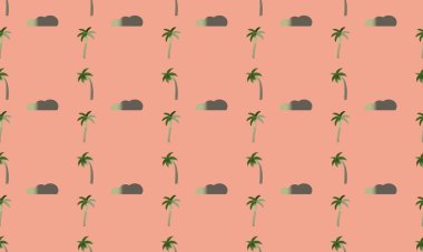 Farklı aksesuarlara sahip renkli arkaplan