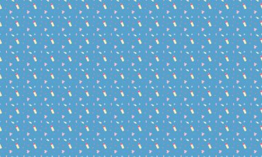 Farklı aksesuarlara sahip renkli arkaplan