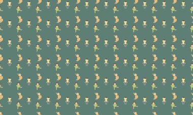 Farklı aksesuarlara sahip renkli arkaplan