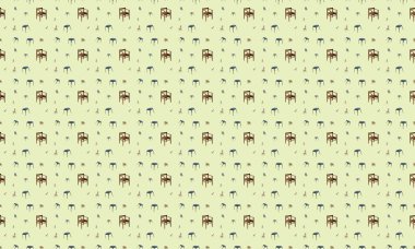 Farklı aksesuarlara sahip renkli arkaplan