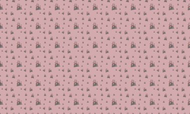 Farklı aksesuarlara sahip renkli arkaplan