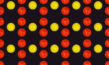 Farklı aksesuarlara sahip renkli arkaplan