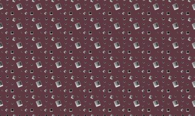 Farklı aksesuarlara sahip renkli arkaplan