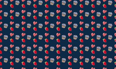 Farklı aksesuarlara sahip renkli arkaplan