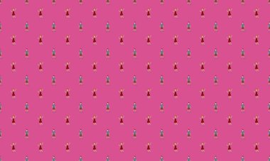 Farklı aksesuarlara sahip renkli arkaplan