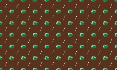 Farklı aksesuarlara sahip renkli arkaplan