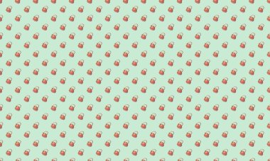 Farklı aksesuarlara sahip renkli arkaplan