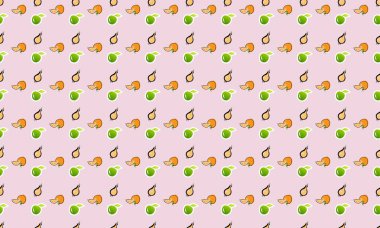 Farklı aksesuarlara sahip renkli arkaplan