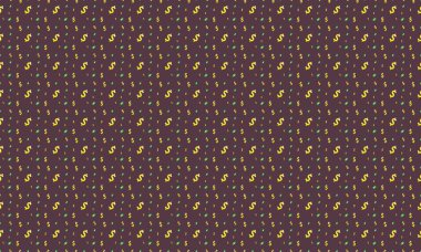 Farklı aksesuarlara sahip renkli arkaplan