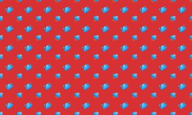 Farklı aksesuarlara sahip renkli arkaplan