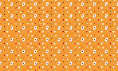 Farklı aksesuarlara sahip renkli arkaplan