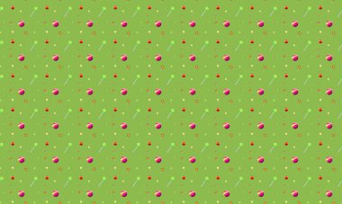 Farklı aksesuarlara sahip renkli arkaplan