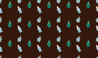 Farklı aksesuarlara sahip renkli arkaplan