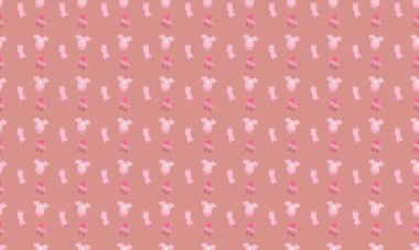 Farklı aksesuarlara sahip renkli arkaplan