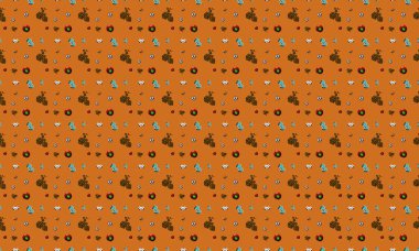 Farklı aksesuarlara sahip renkli arkaplan