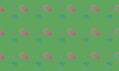 Farklı aksesuarlara sahip renkli arkaplan