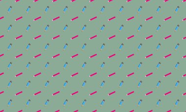 Farklı aksesuarlara sahip renkli arkaplan