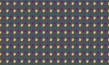 Farklı aksesuarlara sahip renkli arkaplan