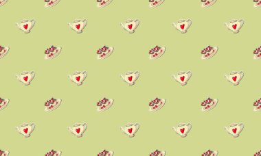 Farklı aksesuarlara sahip renkli arkaplan