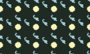 Farklı aksesuarlara sahip renkli arkaplan