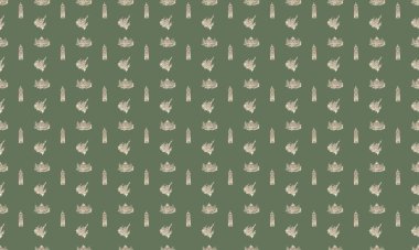 Farklı aksesuarlara sahip renkli arkaplan