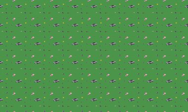 Farklı aksesuarlara sahip renkli arkaplan