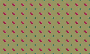 Farklı aksesuarlara sahip renkli arkaplan