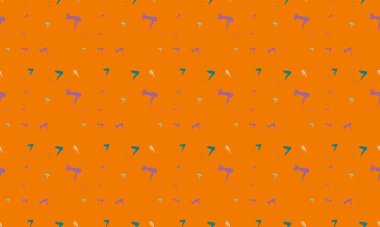 Farklı aksesuarlara sahip renkli arkaplan