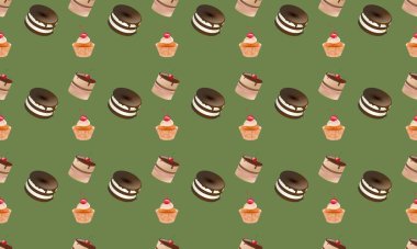 Farklı aksesuarlara sahip renkli arkaplan