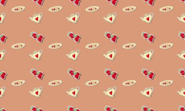 Farklı aksesuarlara sahip renkli arkaplan