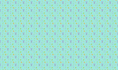 Farklı aksesuarlara sahip renkli arkaplan