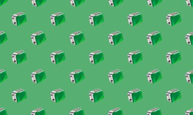 Farklı aksesuarlara sahip renkli arkaplan