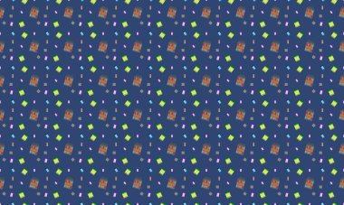 Farklı aksesuarlara sahip renkli arkaplan